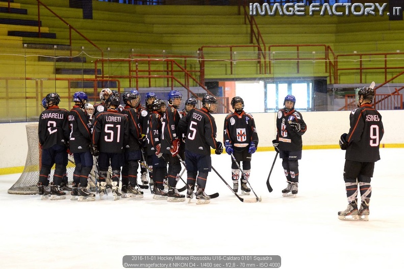 2016-11-01 Hockey Milano Rossoblu U16-Caldaro 0101 Squadra.jpg